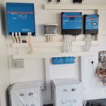 Three-phase Victron inverter installation with battery storage below